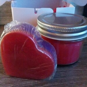 Heart-Shaped Soap and Candle Gift Set